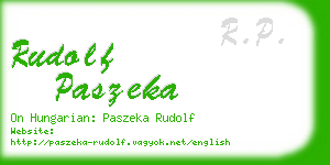 rudolf paszeka business card